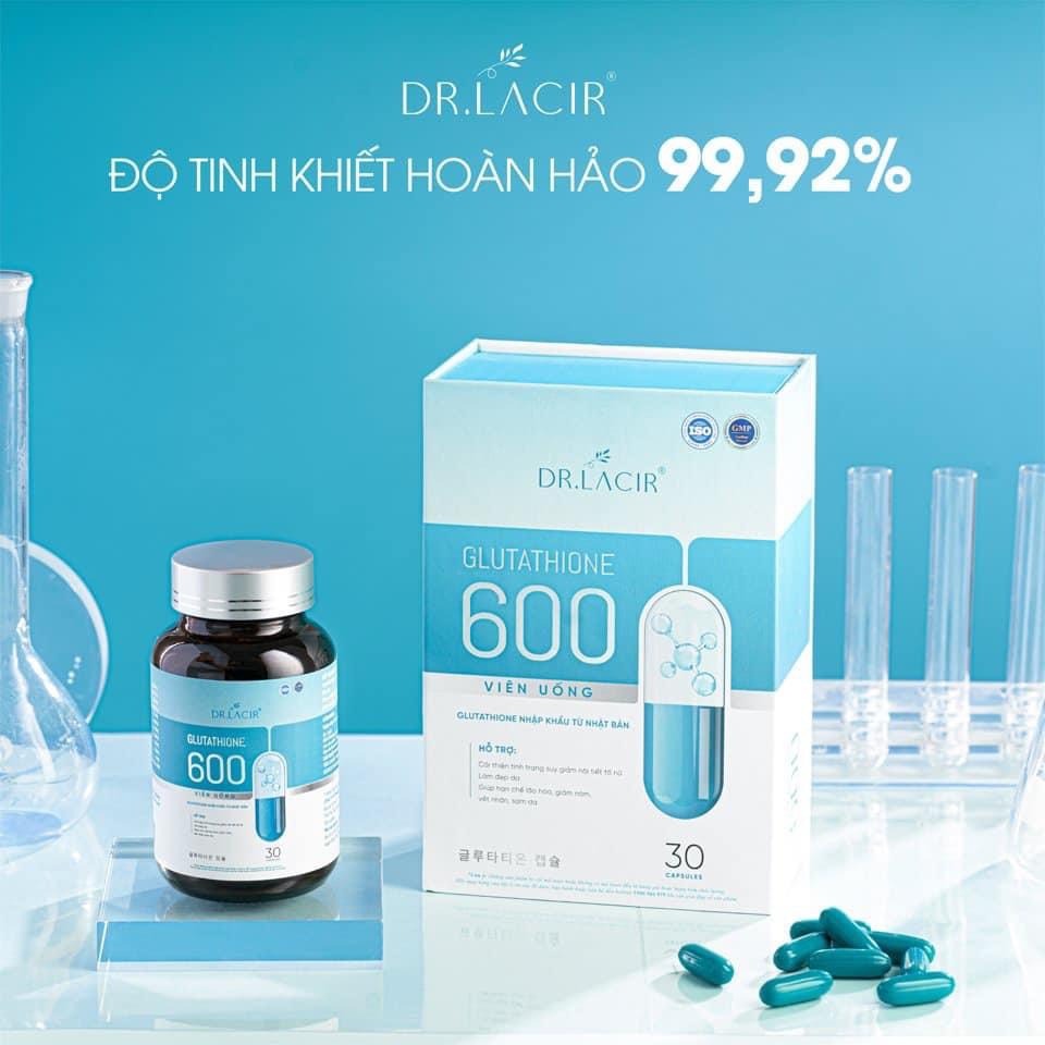 Dr Lacir Glutathione 600 - Viên Uống Hỗ Trợ Trắng Da 30 Viên