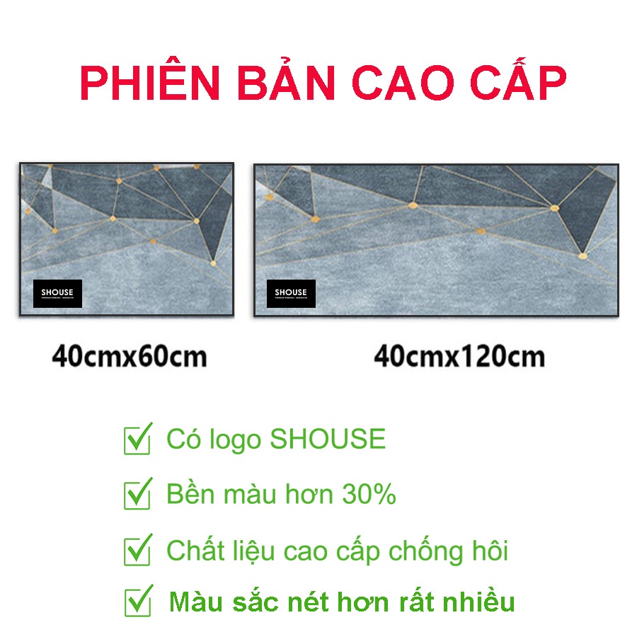 Thảm Lau Chân Nhà Bếp chùi chân trải sàn SHOUSE hình thú phòng khách phòng tắm 3d chống trượt cao cấp đế cao su hút nước