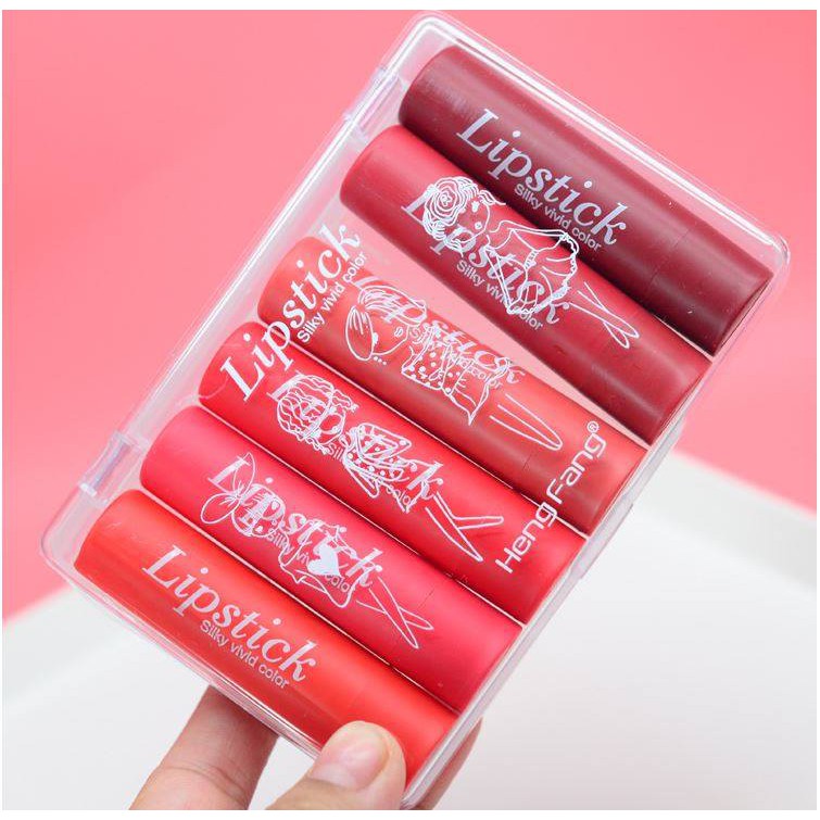 Combo Set 6 Thỏi Son Lipstick Silky Vivid Color (6 Màu 01-06)