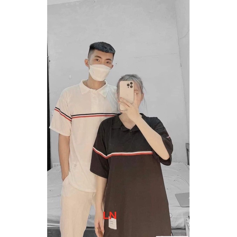 [ MẪU MỚI GIÁ RẺ ] Áo PoLo Nam Nữ Thom vạch ngang ngực chất cotton mềm co giãn •