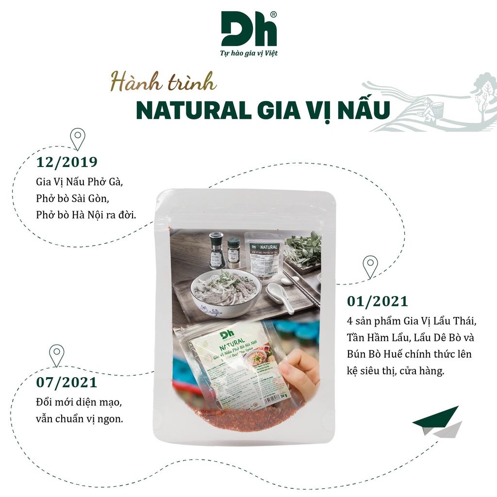 Gia vị lẩu Thái Natural Dh Foods nước dùng chuẩn vị chua cay gói 26Gr