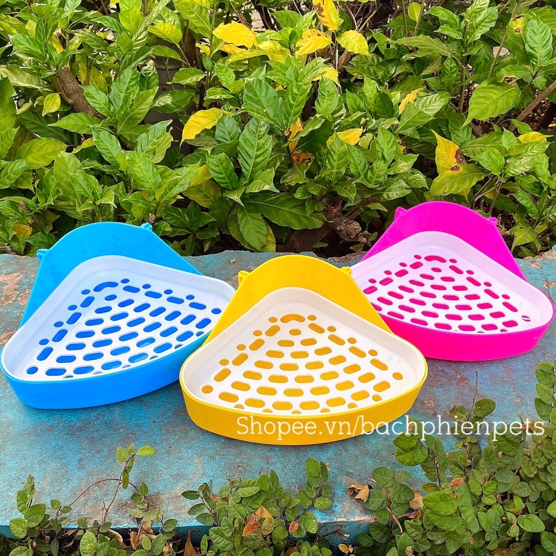 Khay vệ sinh tam giác cho thú cưng Thỏ, Guinea Pig( Bọ ú, Chuột Lang) 25x17x10.
