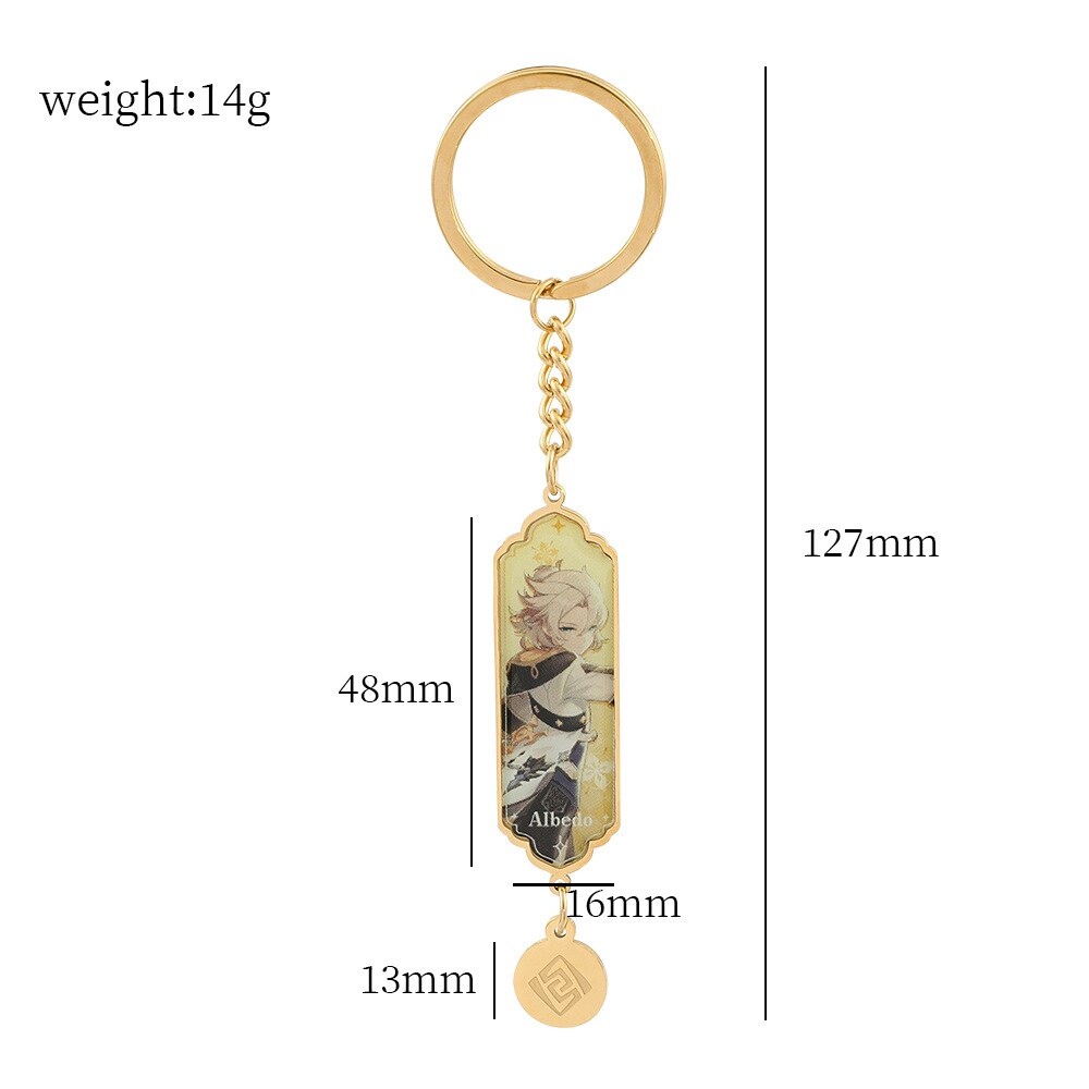 Móc khóa nhân vật Game Genshin Impact thẻ bài kim loại Yae Miko Ayaka Venti Xiao Ei Yelan Zhongli Kazuha - GSK168