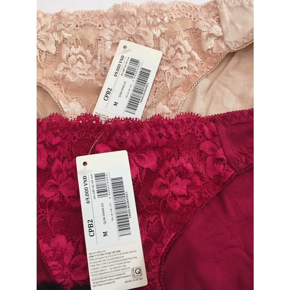CPB2 Quần lót nữ Việt Nam, quần lót nữ cotton CECINA đáp ren giữa quyến rũ