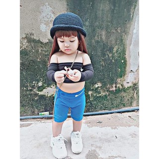 Nón len tóc giả cho bé
