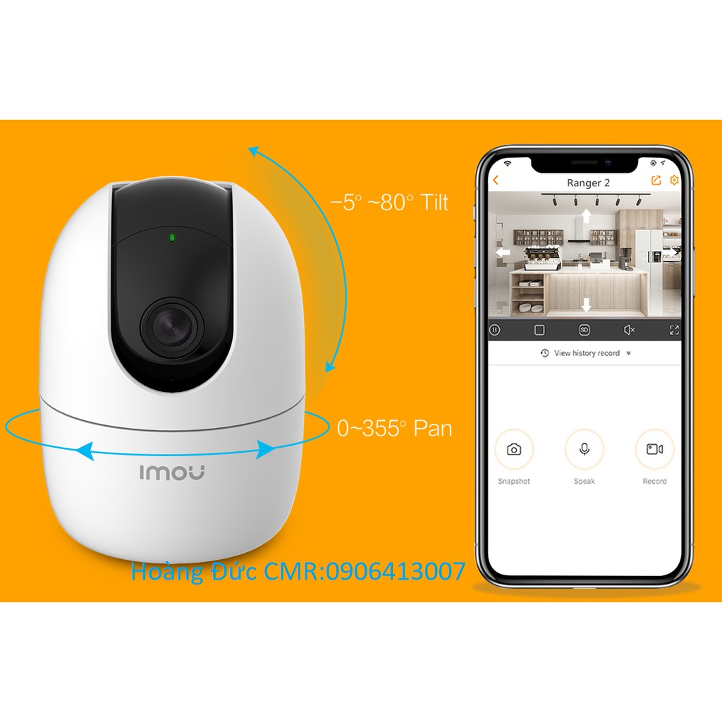 Camera Wifi IMOU A22EP 1080P- Quay 360* -Giá Hãng Siêu Rẽ- Cảnh Báo Âm Thanh, Đàm Thoại 2 Chiều- Bão Hành 24 Tháng