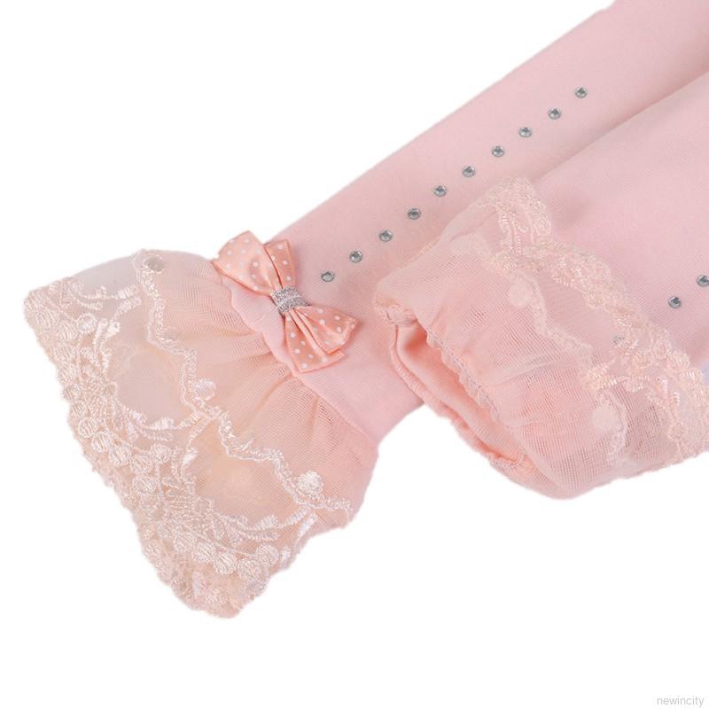 Quần legging phối ren hoa thời trang cho bé gái