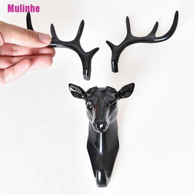 [Mulinhe] Giá Đỡ Móc Treo Chìa Khóa / Áo Khoác / Nón Hình Sừng Hươu Trang Trí Tường