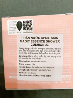 Phấn Nước Aprilskin Magic Essence Shower Cushion SPF50/PA++++