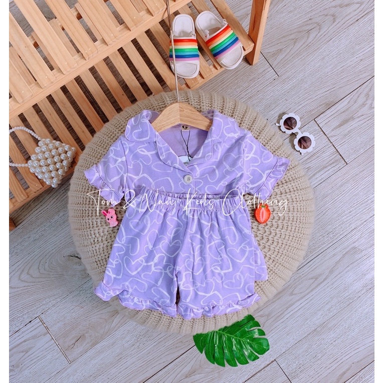 (KHAI TRƯƠNG BÁN GIÁ XƯỞNG + ẢNH THẬT) Bộ pijama đồ bộ bé gái siêu dễ thương size từ 09kg