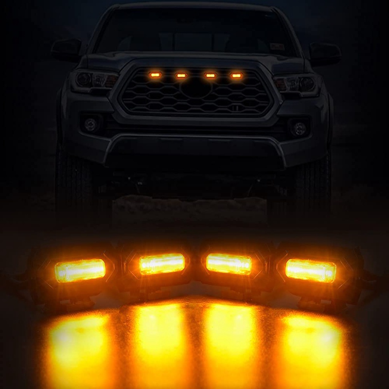 Set 4 Đèn LED Gắn Phía Trước Xe Hơi Toyota Tacoma Raptor TRD Off Road Sport 2020 2021