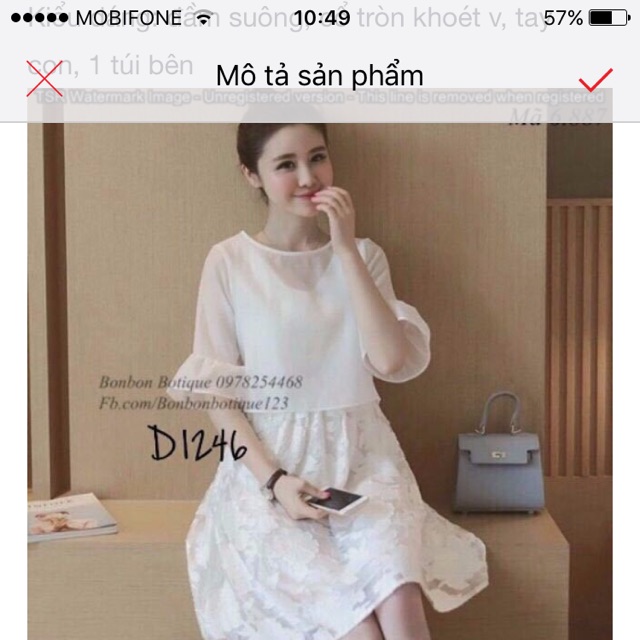 Sét đầm xòe tay loe quảng châu