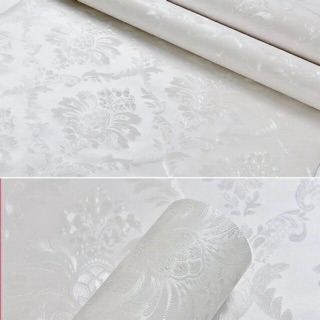 Giấy dán tường màu trắng khổ 1m22