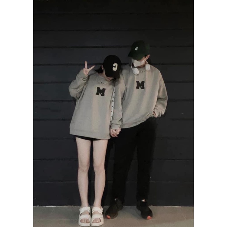 ÁO NỈ ĐÔI CHỮ M DÀI TAY CHO NAM VÀ NỮ