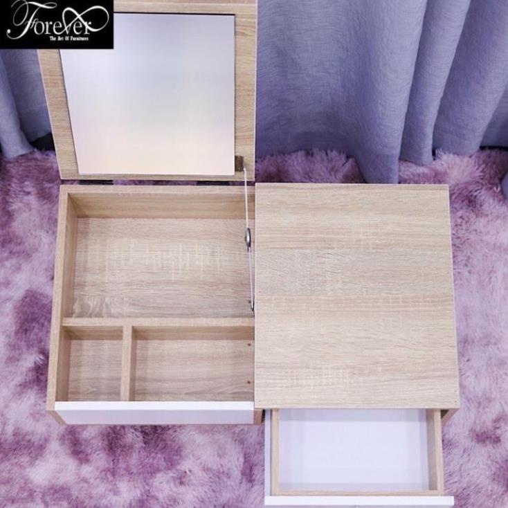 Bàn trang điểm mini ngồi bệt - Bàn trang điểm bệt chất liệu gỗ MDF phủ melanin cao cấp - BH 6TNội Thất Nhà Xinh 8405