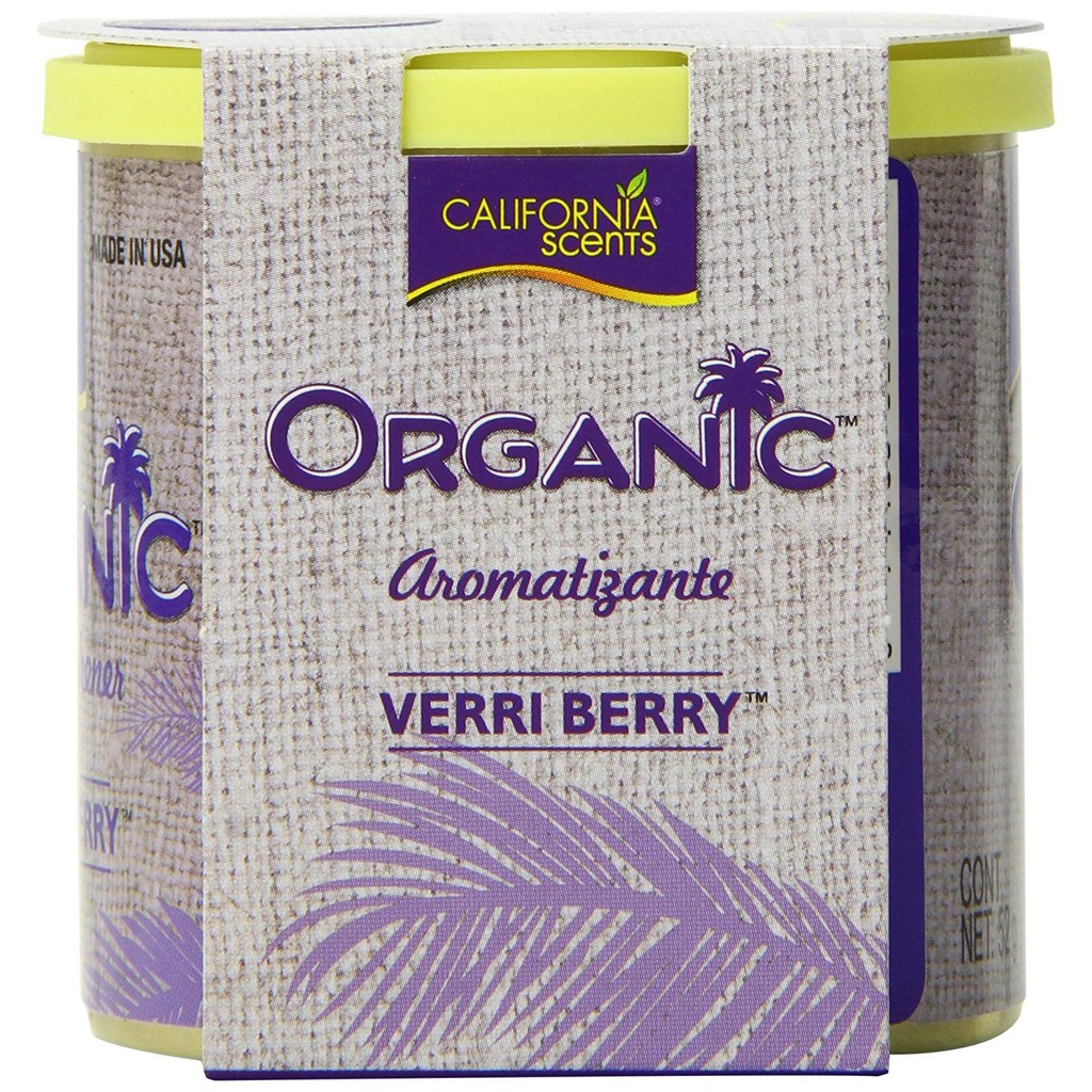 Hộp sáp thơm xe hữu cơ mùi dâu California Scents Organic Verri Berry 52g (Mỹ)