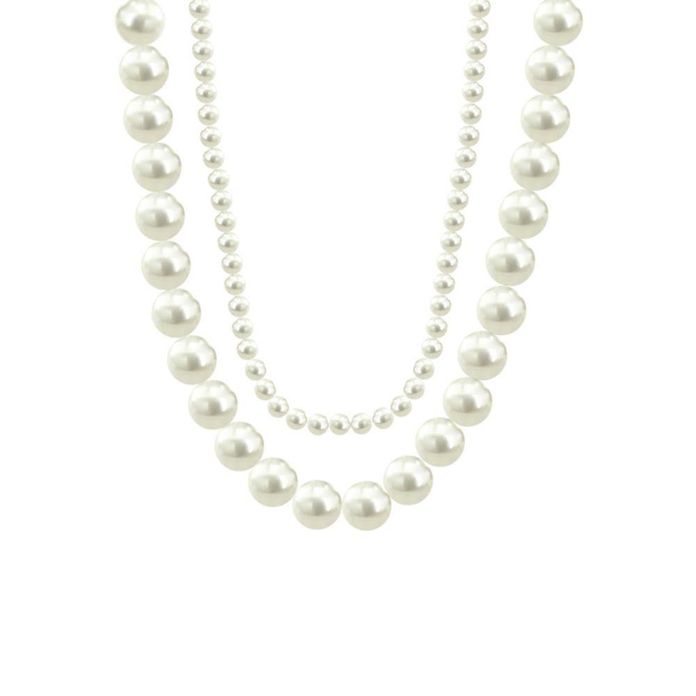 Vòng cổ choker 2 lớp đính ngọc trai giả phong cách Hàn Quốc vintage ngọt ngào thanh lịch nhiều màu sắc cho nữ
