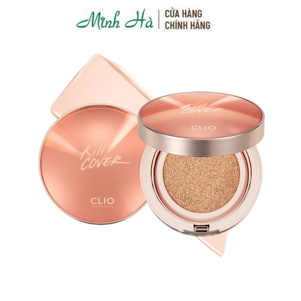 Phấn nước Clio Kill Cover Glow Cushion SPF50+ PA+++ 15g che phủ khuyết điểm cho làn da trắng sáng tự nhiên