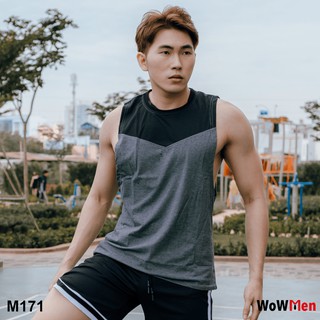 Áo Sát Nách Ba Lỗ Rộng Nách Fitness Tập Gym Chơi Bóng Rổ Thể Thao Áo Ba Lỗ Nam - M171