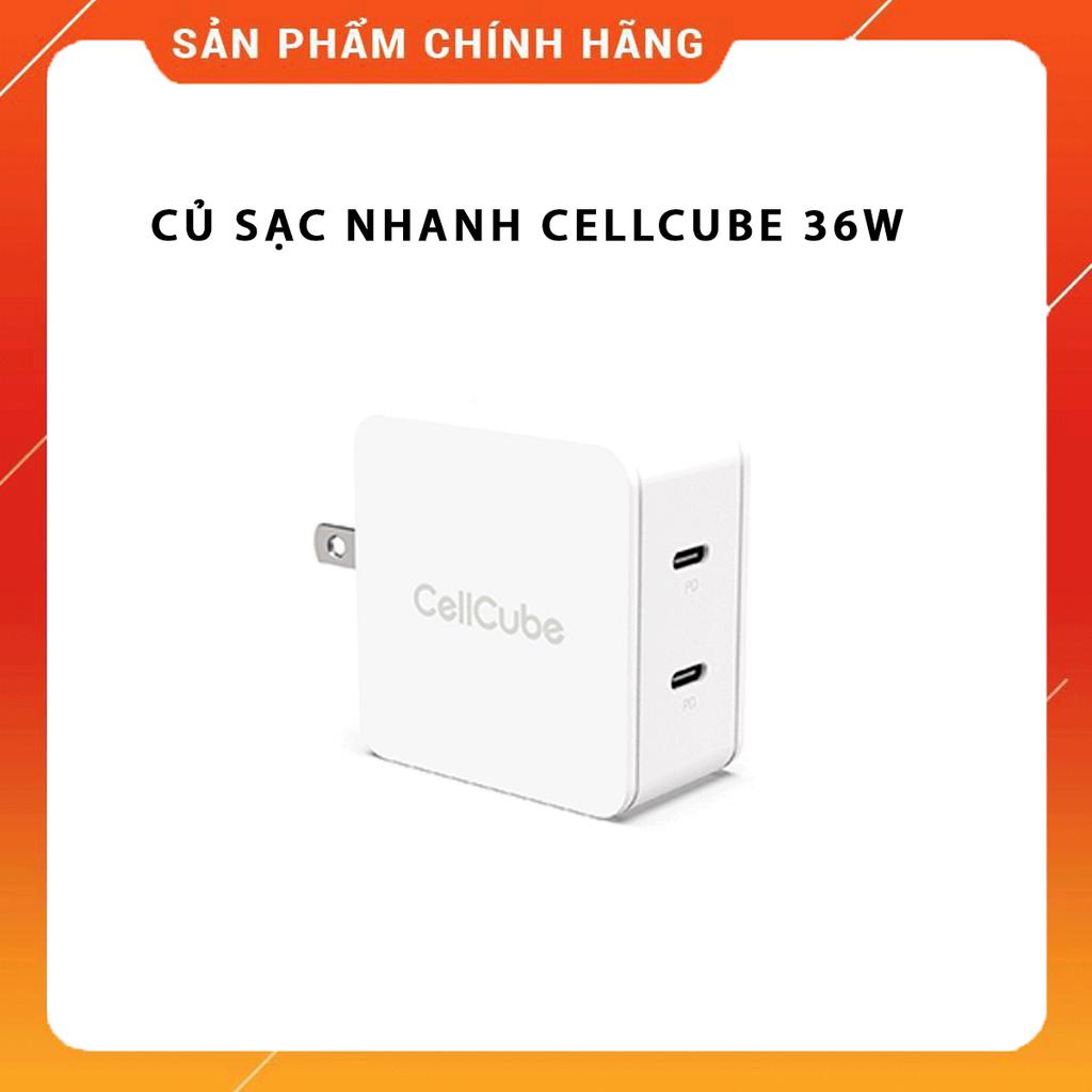 Củ Sạc Nhanh CellCube 36W 2 Cổng Nội Địa Nhật