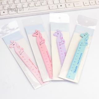 Thước Kẻ Gỗ Thẳng Hình Kỳ Lân Màu Kẹo Ngọt Tươi Mới Sáng Tạo