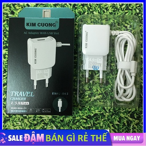 Bộ Sạc liền dây android Kim Cương KMG-813