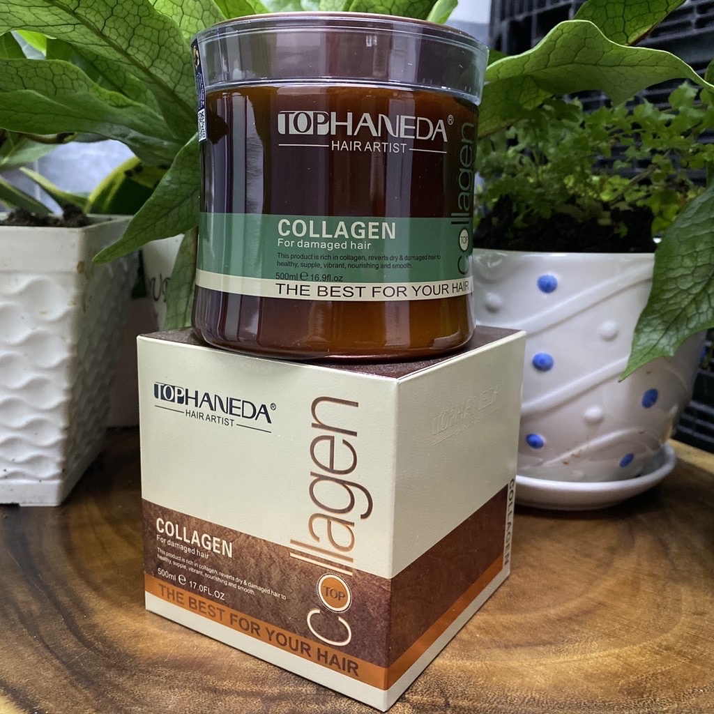Hấp Dầu Haneda Collagen Phục Hồi Tóc Hư Tổn 500ml