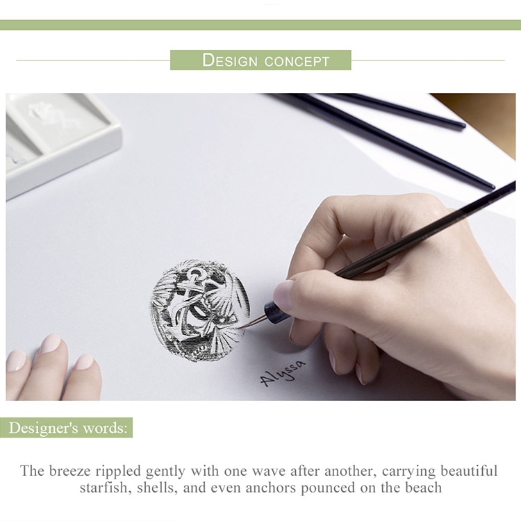 Hạt Charm Bamoer Màu Bạc Làm Đồ Trang Sức Vòng Tay/ Dây Chuyền