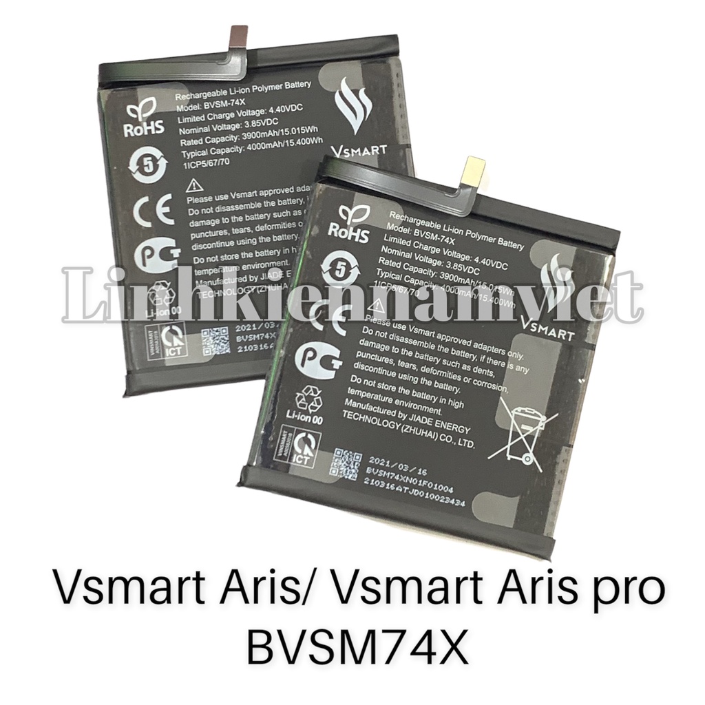 Pin V-smart Aris , V-smart Aris pro / Vsmart Aris , Vsmart Aris Pro zin BVSM74X (3900mAh - 4000mAh) - Bảo hành 3 tháng