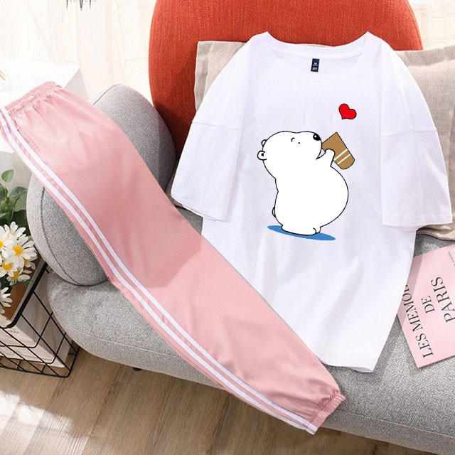 Sét Đồ Bộ Nữ Xinh Cute Quần Phối Áo Thun Nữ Form Rộng Mặc Mùa Hè, Mặc Ở Nhà, Phong Cách Teen Hàn Quốc (NHIỀU MẪU)