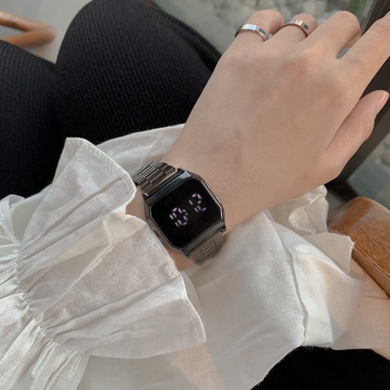 Đồng hồ nữ nam thông minh dây kim loại điện tử đeo tay MARSANO DH03