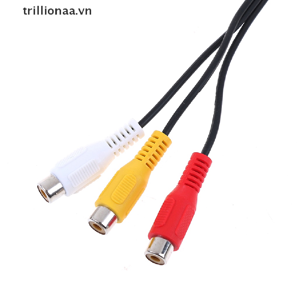 Đầu Nối Chuyển Đổi Âm Thanh 3.5mm Sang 3 RCA Tốc Độ Cao 90 Độ