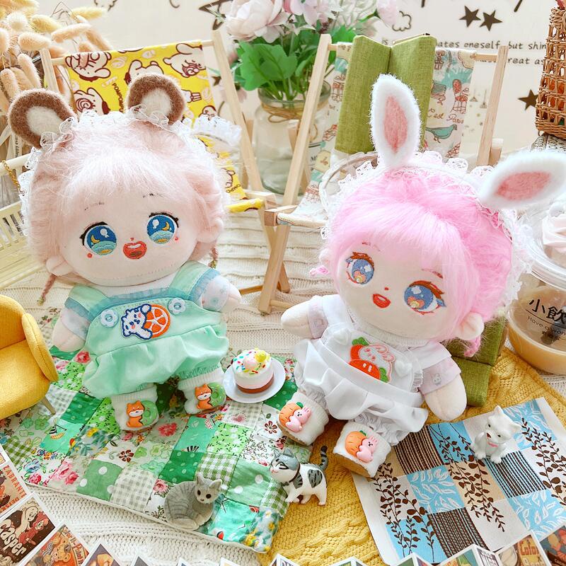 20cm Quần áo búp bê Trong suốt ren T-shirt Phim hoạt hình dễ thương yếm