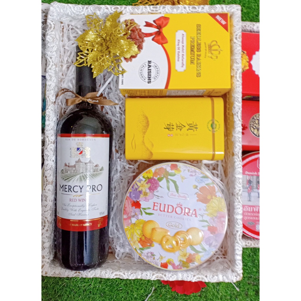 [giao 1h Hà Nội] Giỏ quà Tết 2022 đẹp. khay gỗ quà tết -  khay quà tết - quà tết kèm túi xách sang trọng | BigBuy360 - bigbuy360.vn