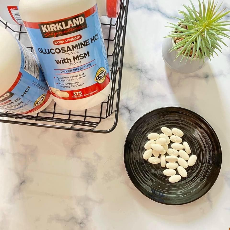 Viên Uống Glucosamin Kirkland 375 Viên- Glucosamine Kirkland Mẫu Mới viên trắng Mỹ