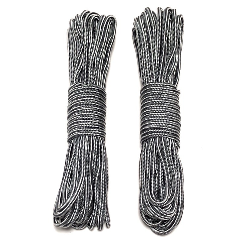 10 mét- dây dù sọc đen có lõi 5mm bóng đẹp làm ghế macrame, vòng paracord, căng lều cắm trại.XẢ LỖ TĂNG TƯƠNG