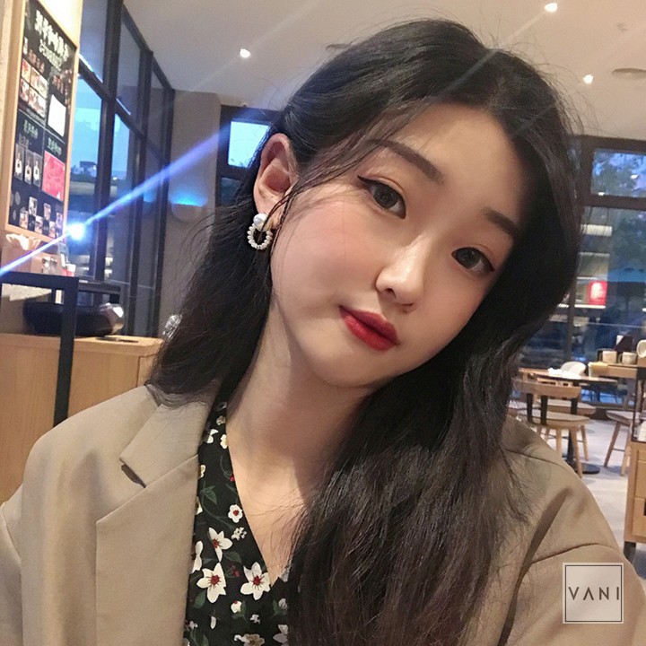 Bông Tai To Tròn Đính Hạt Châu Phong Cách Hàn Quốc - Vani Store [TS000466-O18]