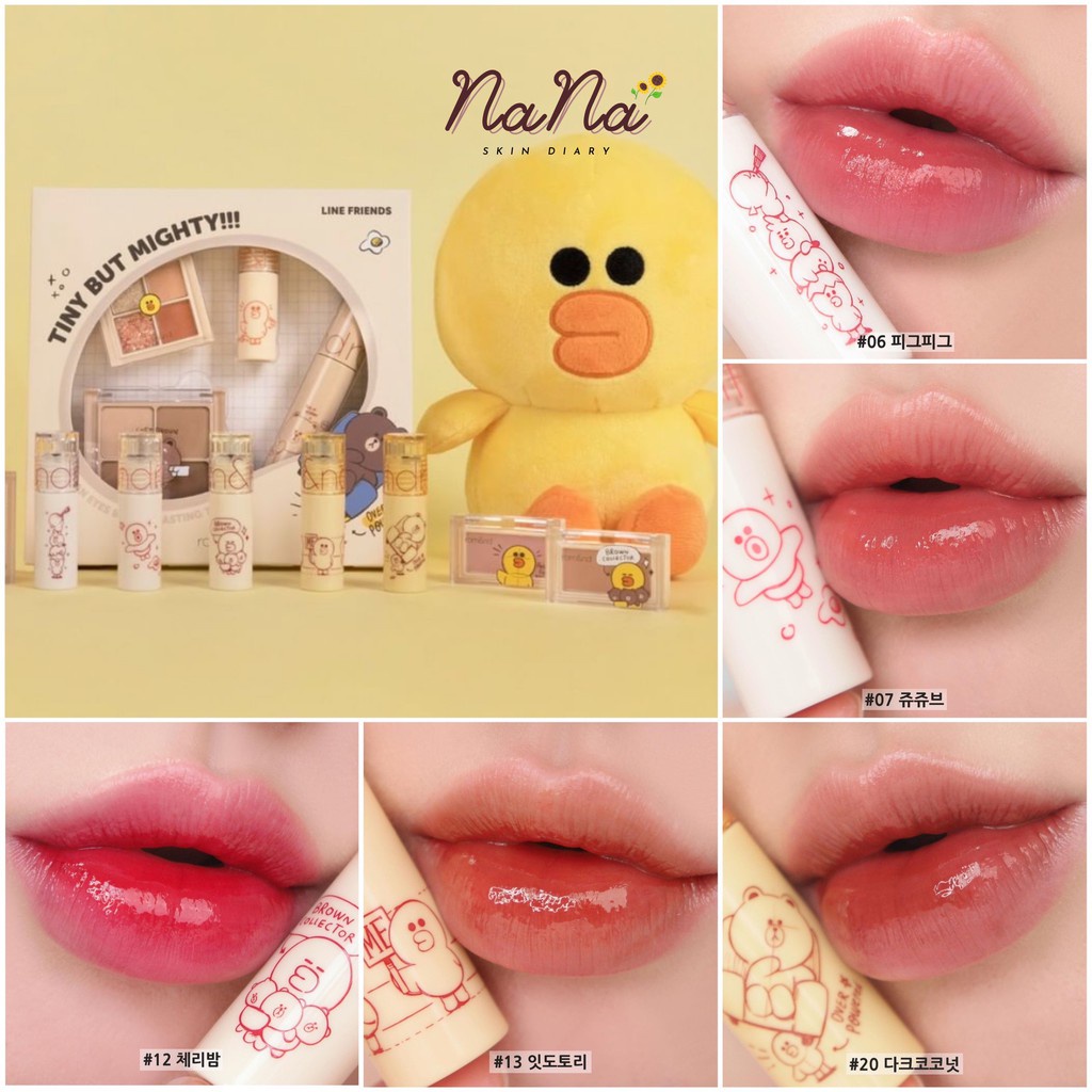 (mini) Son tint bóng ROMAND LINE FRIENDS JUICY LASTING TINT