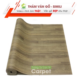 Mua Thảm trải sàn simili  thảm lót sàn giả gỗ xám nâu chống nước nền nhựa pvc nhám khổ 1m