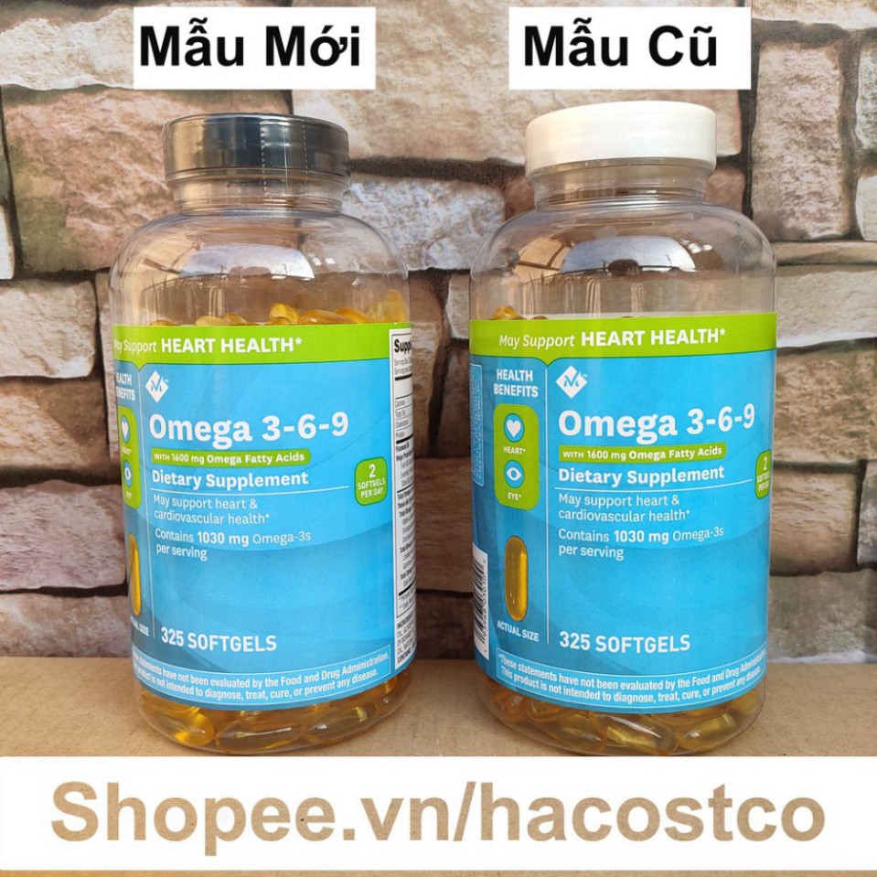 HOT SALE Viên uống Member's Mark Omega 3-6-9 Supports Heart Health 325 viên của Mỹ omega 369 HOT SALE