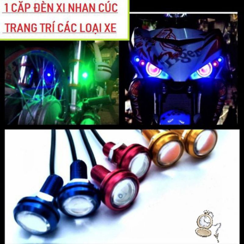 1 cái Đèn led Xi nhan Cúc Áo cho xe máy , Moto , xe điện