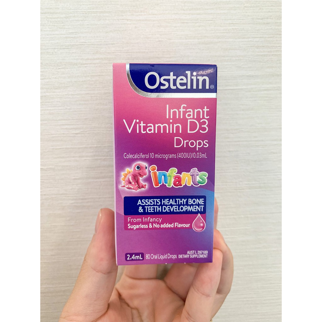 Vitamin D3 Ostelin Infant Drop 2,4ml bổ sung cho trẻ - Xuất xứ Úc