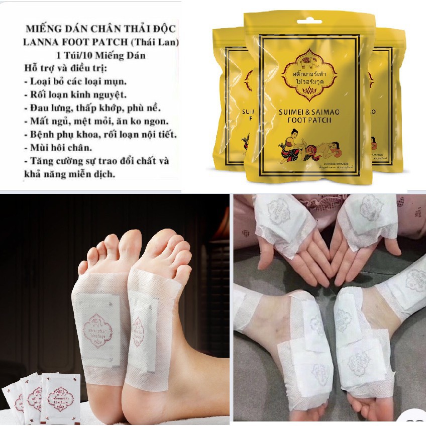 [FREESHIP] HỘP 50 MIẾNG DÁN GIẢI ĐỘC CHÂN HQ - KINOKI (10 MIẾNG) - LANA FOOT PATCH (10 MIẾNG)