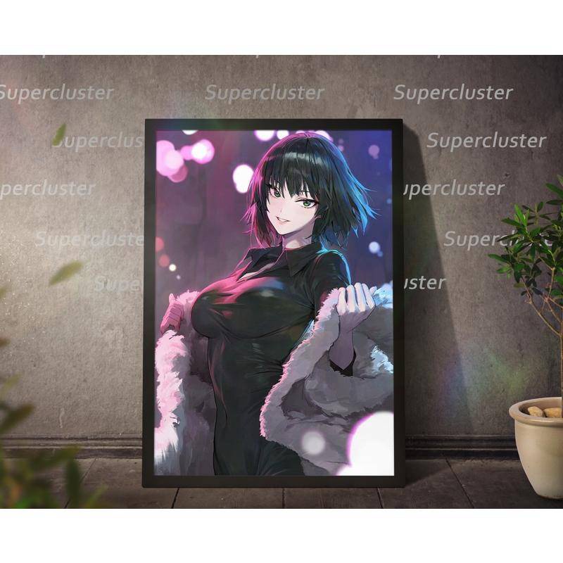 Tranh Vải Cuốn Treo Tường Trang Trí In Hình Cô Gái Anime