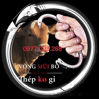 Vòng xỏ mũi bò thép không rỉ nhập khẩu Pakistan có mũi nhọn ở đầu nên tự bấm mũi mà ko cần kìm