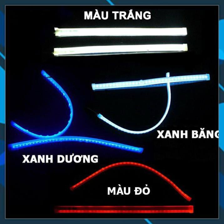 🍁Rẻ Vô Địch🍁 Bộ Led Dây Độ Mí Ngoài Đèn Pha Ô Tô 2 IN 1 30cm 45cm 60cm Xi Nhan Vàng Chạy Đuổi