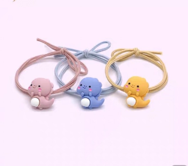 Cột tóc khủng long mập dễ thương