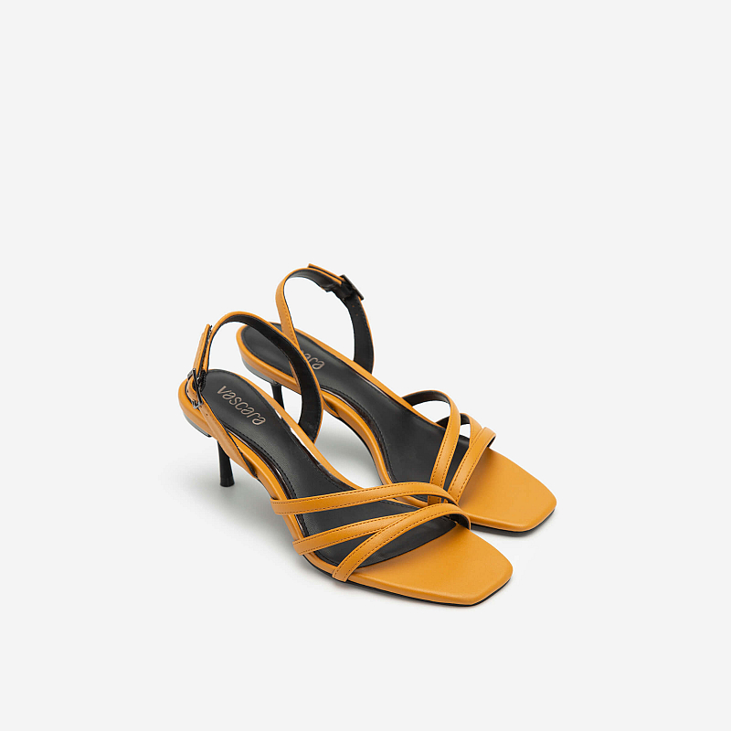 [Mã WABRWS24 giảm 15% đơn 150K] Vascara Giày Sandal Gót Nhọn SDN 0673 Vàng