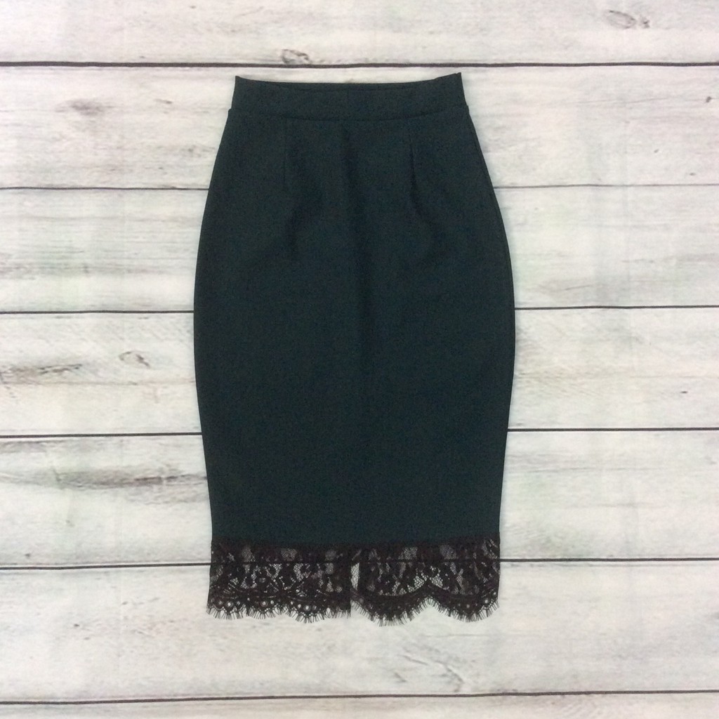 Chân váy bút chì phối ren | BigBuy360 - bigbuy360.vn