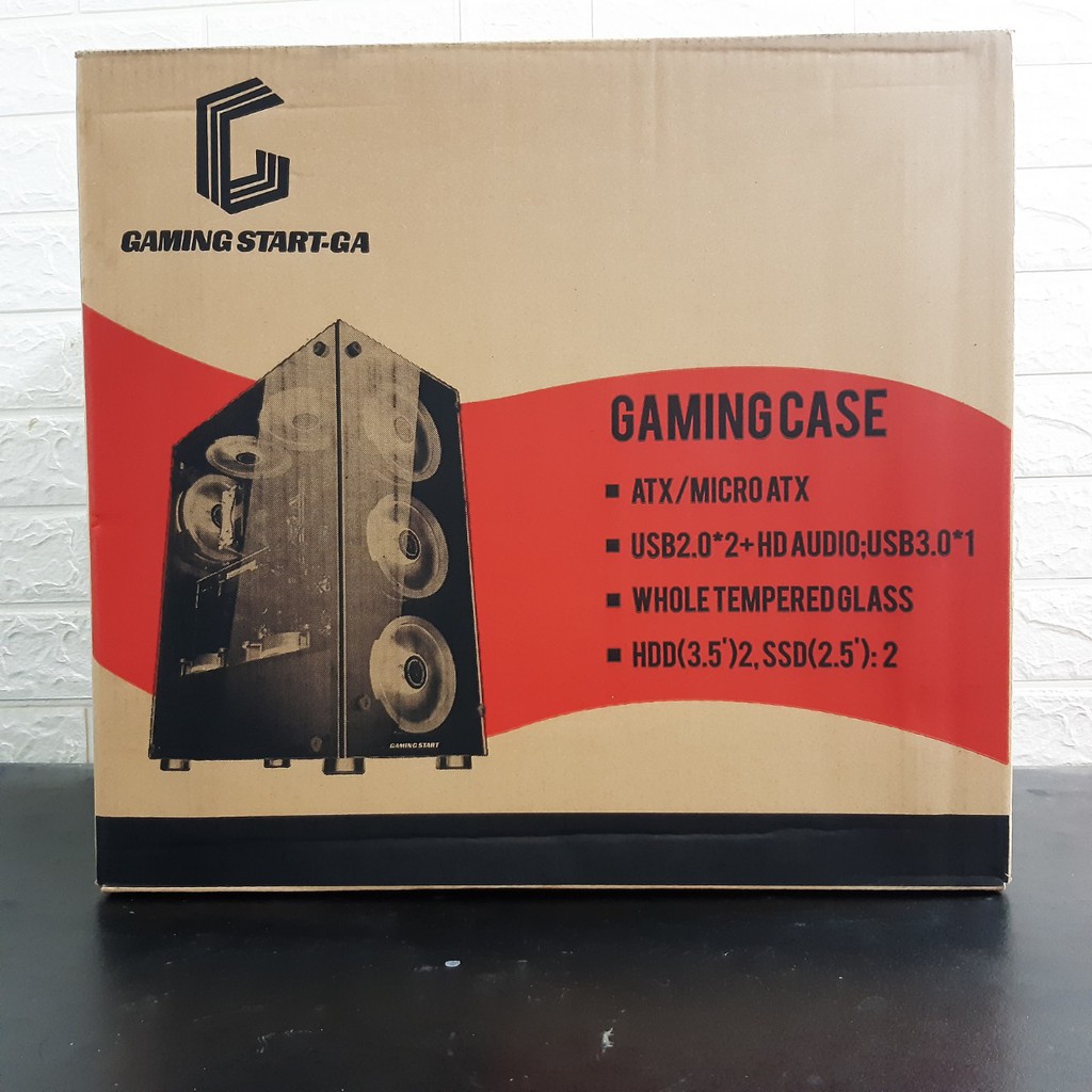 Vỏ Case Gaming Start- GA-3 fan đẹp (398 x 195 x 326 mm)